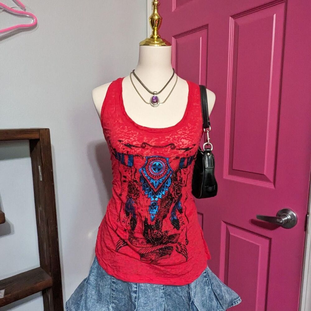Rock-and-republic Women's Red and Blue Vest